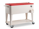80QT 87.5*38.5*91cm Rectangular Plastic Box Iron Leg Tube Freezer Insulation 01612551