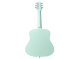 38 Inch Acoustic Guitar for Beginners, H Body Shape, Basswood Folk Guitar in Mint Green, 6-String 35748510