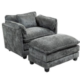 55.32*39.76" Oversized Sofa Indoor,Portable ottoman,Boucle Single Sofa Bed with Wider seat,Double W2715P269755