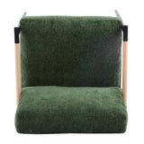 27.56" Modern Accent Chair with Plush Cushions, Minimalist Metal Frame, and Wooden Armrest Design N767P215306G