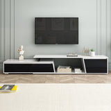 U-Can Modern, Minimalist Rectangle Extendable TV Stand, TV Cabinet with 2 Drawers and 1 Cabinet for WF311369AAK