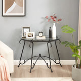 ZUN Tempered Glass Surface Console Table Coffee Table with Sturdy Construction for Living Room W2167P168779