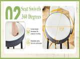 360 &deg rotatable bar.Modern White and Dark Gray Spliced Color PU comfortable upholstered bar W1151P268924