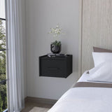 ZUN Elfrida Wall-Mounted Nightstand, Sleek Single-Drawer Design with Spacious Top Shelf B128P176108