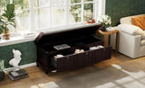 ZUN TREXM Classic Storage Bench with Cushioned Seat and Three Drawers for Entryway and Living Room N715P207812P