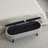 S02 Basics Upholstered Storage Ottoman and Entryway Bench GREY W1805P178791