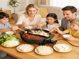6L Large Capacity Electric Hot Pot with Divider, 5 Gear Adjustable Temperature Non-Stick Electric 87143772