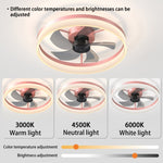 ZUN Ceiling Fans with Lights Dimmable LED Embedded installation of thin modern ceiling fans W1340120484