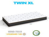 10 Inch Twin XL Mattress, Innerspring Mattress with Black Gold Trim & White Cover - Medium Firm 38641759