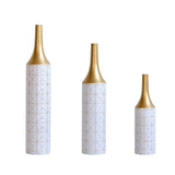 Floor Metal Vases Decorated White Metal Set of 3 gorgeous home decoration large glazed metal W2796P237521