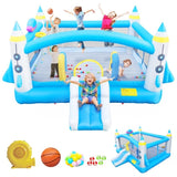 Multifunctional Jump 'n Slide Inflatable Bouncer for Kids Complete Setup with Blower - 198" x 180" W1677115481