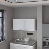 White Kitchen Wall Cabinet with 2 Doors B062P303930