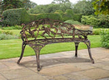 38.5" Cast Aluminum Outdoor Courtyard Decoration Park Leisure Rose Chair 11521628
