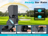 14-Way Golf Cart Bag - 6 Zippered PocketsCooler Pocket, Waterproof Zippers, GrayBlue 92044266