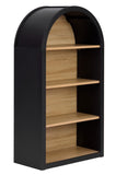 4-Tier Black Arched Bookshelf, 43" Tall Arched Bookcase with Storage Shelves W3123P333683