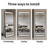 LED Mirror Full Length Mirror with Lights Wide Standing Tall Full Size Mirror for Bedroom Giant Full W2709P178789