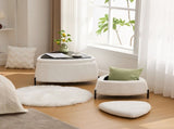 29.9"Wide 2 - Piece Upholstered Storage Ottoman Set Footrest Shoe Changing Stool with Metal W3098P296975