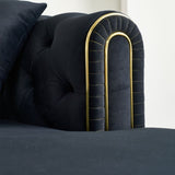 66.9''W Velvet Chaise Lounge,Luxury Modern Chaise Furniture,Tufted Back with 2pcs toss pillows for W579P224635