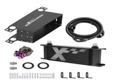 13 Row Universal Oil Cooler Kit 10 AN Transmission w/Thermostatic Adapter Black 71129288