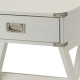 White 1-drawer End Table B062P181374