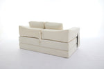 ZUN Modern Minimalist Sofa, Fold-Out Sofa Bed, Convertible Chair Floor Couch & Sleeping Mattress for W1829P186198