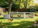 Large Chicken Coop with Run, 20.93 Sq Ft Outdoor Poultry Cage, Weatherproof Asphalt Roof, Wooden Hen 82011200