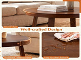 30 Inch Round Farmhouse Coffee with Pine Wood Legs, 2.6" Thicktop Stable X-Base Accent 01816248