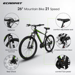 ZUN A26322 26-inch mountain bike adult aluminum frame shock absorbing front fork bike 21-speed disc W709P174690