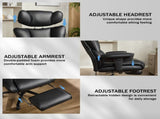 Office Chair with Foot Rest and Waist Lumber Support, Ergonomic Gaming Chair with Adjustable Height 63577105