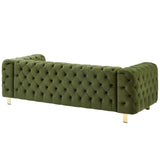 Mirod Comfy 3-seat Sofa with Tufted Back and Arm, Modern Metal Legs for Living Room N760P241405C