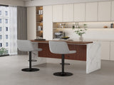 Swivel Bar Stools with Adjustable Height , Backrest, and Soft Knit Fabric - Ideal W2699P360245