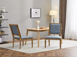 French Country Dining Chairs Elegant Cane Backrest & Upholstered Seats with Fluted Legs N767P263677D
