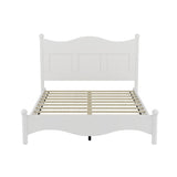 Queen Size Elegant Design Wood Platform Bed Frame,Retro Style Platform Bed with Wooden Slat N733P199703K
