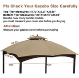 Replacement Canopy Top for Lowe's Allen Roth Heavy Duty Roof Top with Air Vent 10X12 W419P169912