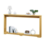 70.1"corrugated texture storage table for entranceways, narrow wooden console sofa table, can be W1162P339115