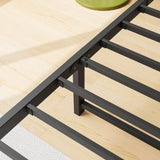 Twin Size Bed Frame, Storage Headboard with Charging Station, Solid and Stable, Noise Free, No Box W840P179116