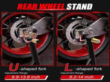 Universal Motorcycle lifting Stands, 900 Lbs Capacity Front & Rear Wheels Lift with UL Adjustable W2019P379275