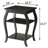 Black 2-shelf End Table B062P181375