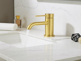 Single Handle Bathroom Faucet Lavatory Faucet Stainless Steel Single Hole-T10, Brushed GoldUnable 57713615