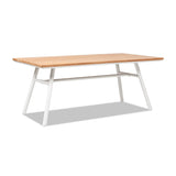 Maiden 71" 6-Seater Teak & Aluminum Patio Dining Table, Natural Teak B2719P245997