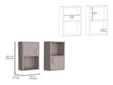 Wall Mounted Bathroom Medicine Cabinet Eak 24" H, Two Doors, Two Shelves,White Oak B097P199745
