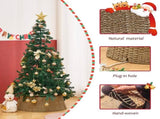 Handcrafted Woven Christmas Tree Collar - Seagrass Wicker Tree Skirt & Stand Base Cover 77726471