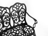 Patio Garden Bench Metal Park Bench Cast Aluminum Outdoor Furniture with Floral Rose for 51501438