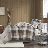 7 Piece Herringbone Comforter Set Neutral Cal King B03597192