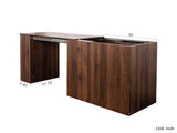 Computer with Drawers, Modern Corner Home Office storage with extendable table, Study Writing W331P297437