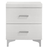 White 2-drawer Nightstand B062P181342