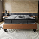 ZUN Luxurious 14in Euro Top Mattress, King Size Plush Memory Foam Mattress for Bed Frames, Dark Gray B011P204499