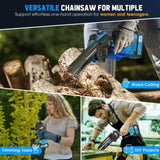 Mini Chainsaw 6 Inch Included 2Pcs Max 4.0Ah Battery, Upgraded Lightweight Handheld Chainsaw with 95670960