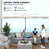 Outdoor Umbrella-Blue White 21885858