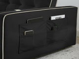 Modern 55.5" Pull Out Sleep Sofa Bed 2 Seater Loveseats Sofa Couch with side pockets, Adjsutable W119368698